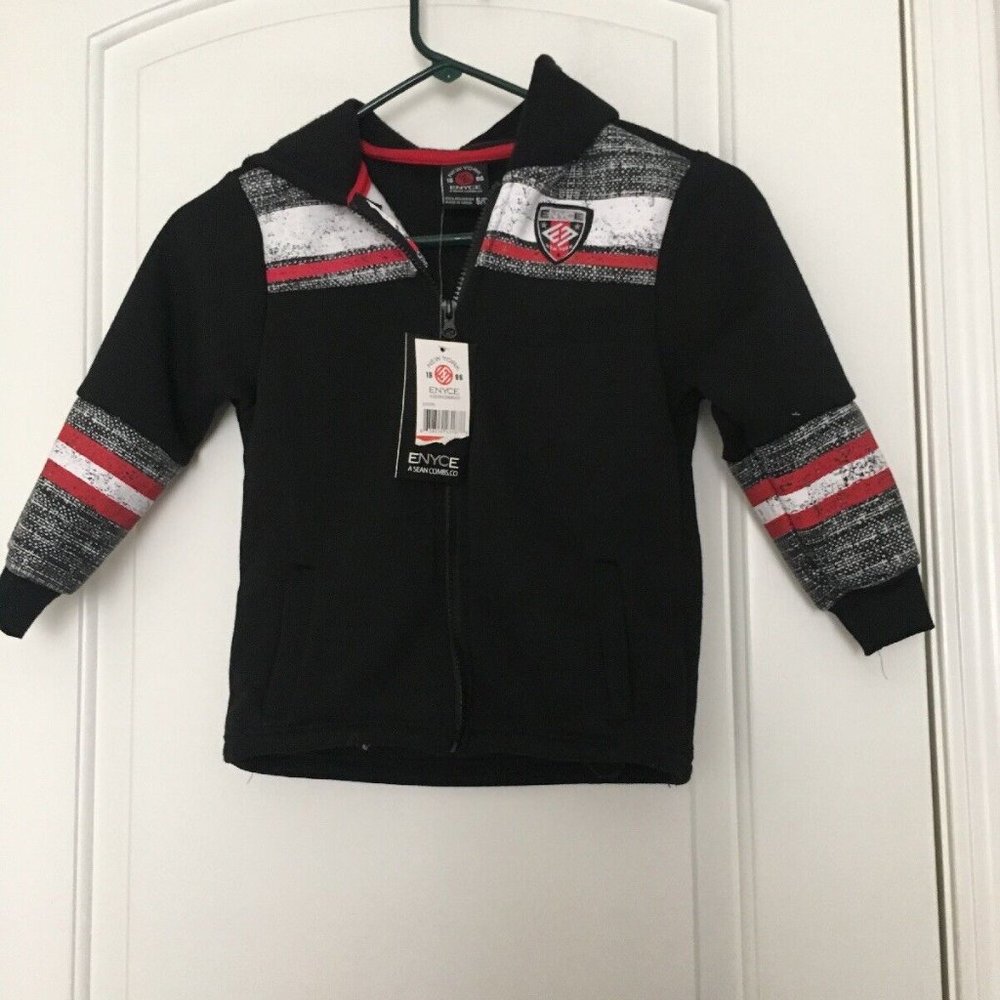 Enyce New York Boy's Zip Up Sweatshirt Hoodie Size 5/6 Multicolor